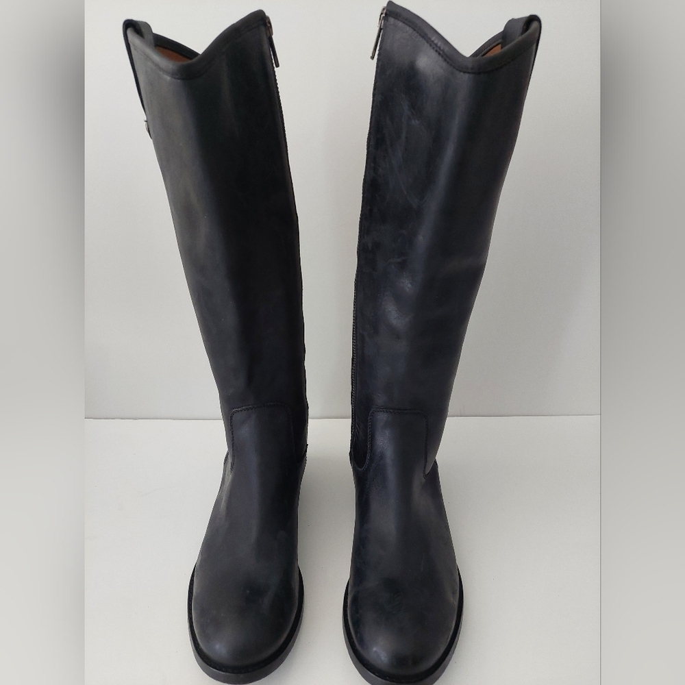 Frye Melissa Black Riding-Style Boots Size 6.5 - Picture 3 of 9